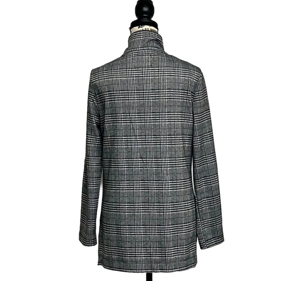 Haute Monde Houndstooth Mid Length Blazer Coatagian Academia Norm Preppy Mature - Picture 5 of 10